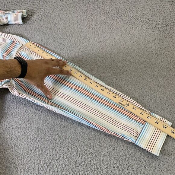 Alan Flusser Shirt Mens 2XL Button Up Multicolor Dress Casual Cotton Pocket XXL - Picture 5 of 10